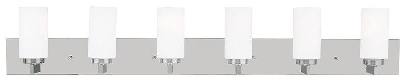 Livex Lighting 16376-05 Six Light Bath Vanity, Polished Chrome