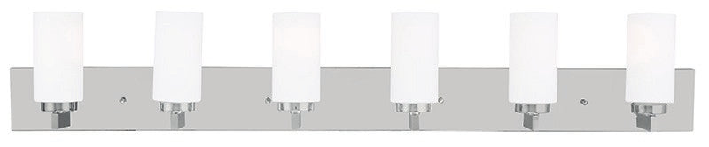 Livex Lighting 16376-05 Six Light Bath Vanity, Polished Chrome