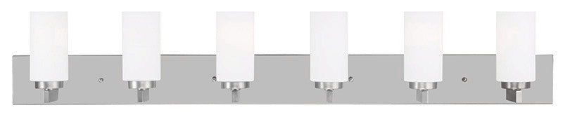 Livex Lighting 16376-91 Six Light Bath Vanity, Brushed Nickel