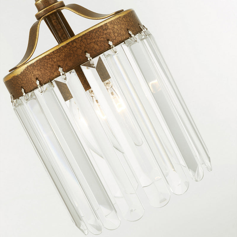 Livex Lighting 50530-64 One Light Mini Pendant, Hand Applied Palacial Bronze