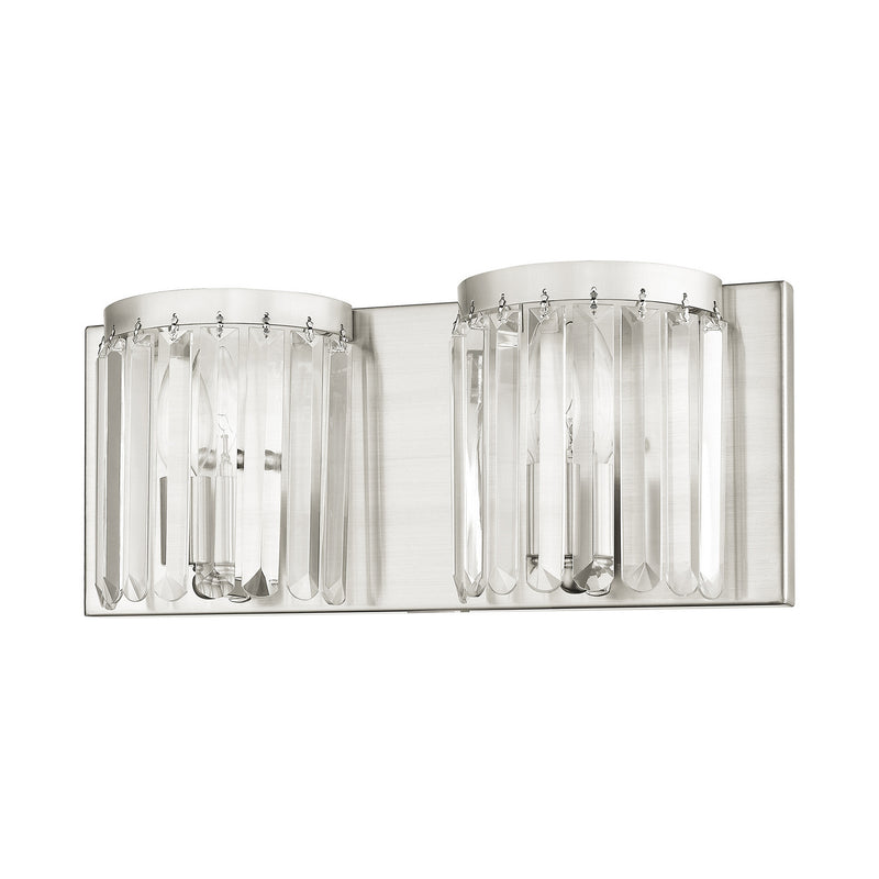 Livex Lighting 50532-91 Two Light Bath Vanity, Brushed Nickel