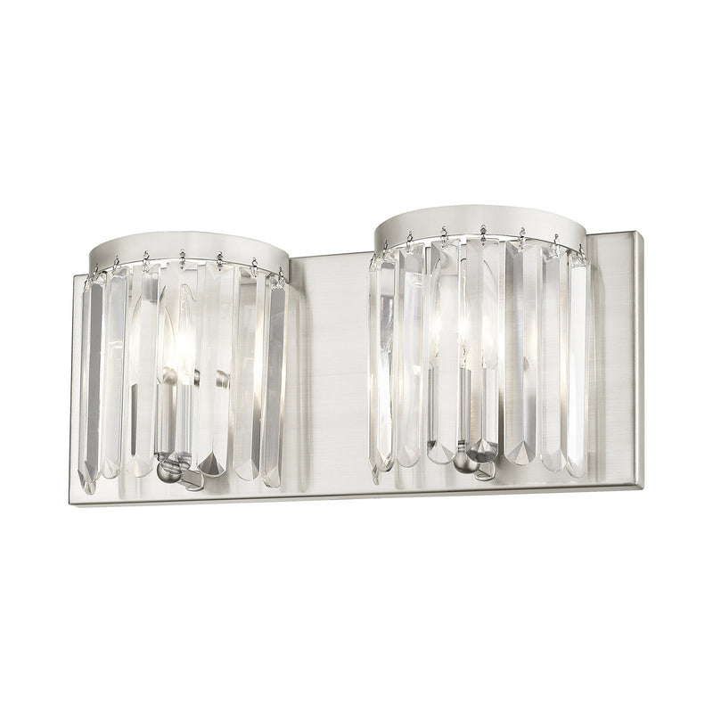 Livex Lighting 50532-91 Two Light Bath Vanity, Brushed Nickel