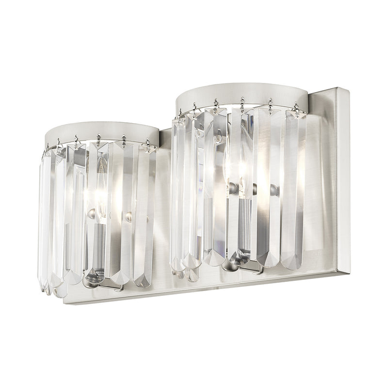 Livex Lighting 50532-91 Two Light Bath Vanity, Brushed Nickel