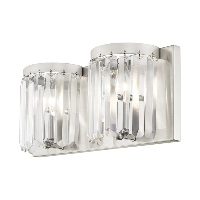 Livex Lighting 50532-91 Two Light Bath Vanity, Brushed Nickel