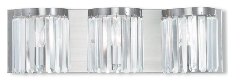 Livex Lighting 50533-91 Three Light Bath Vanity, Brushed Nickel