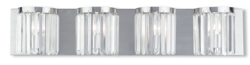 Livex Lighting 50534-91 Four Light Bath Vanity, Brushed Nickel