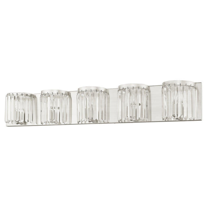 Livex Lighting 50535-91 Five Light Bath Vanity, Brushed Nickel