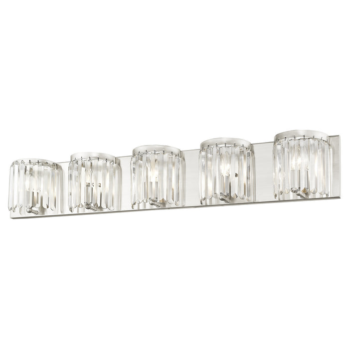 Livex Lighting 50535-91 Five Light Bath Vanity, Brushed Nickel