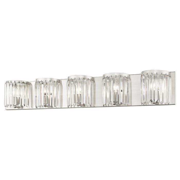 Livex Lighting 50535-91 Five Light Bath Vanity, Brushed Nickel