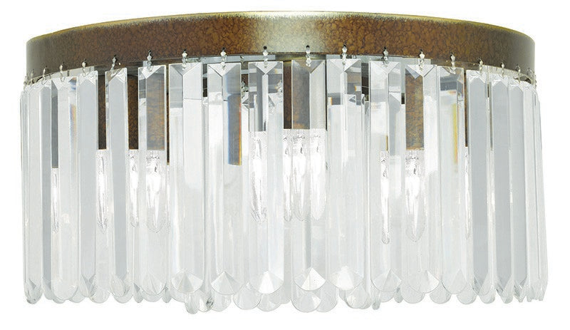 Livex Lighting 50554-64 Five Light Ceiling Mount, Hand Applied Palacial Bronze