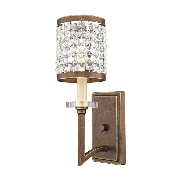 Livex Lighting 50561-64 One Light Wall Sconce, Hand Applied Palacial Bronze