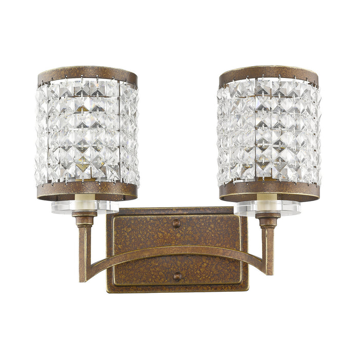 Livex Lighting 50562-64 Two Light Bath Vanity, Hand Applied Palacial Bronze