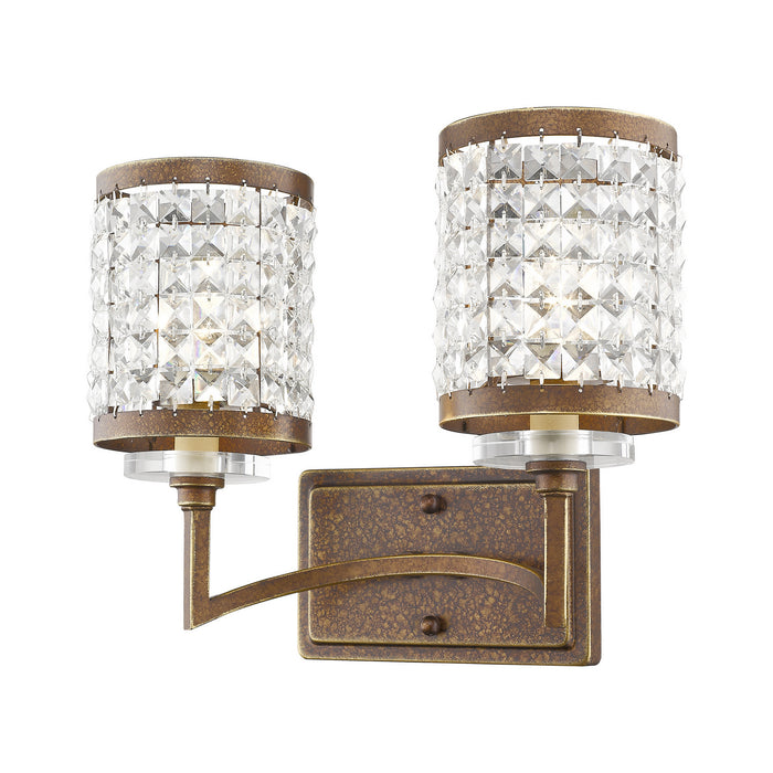 Livex Lighting 50562-64 Two Light Bath Vanity, Hand Applied Palacial Bronze