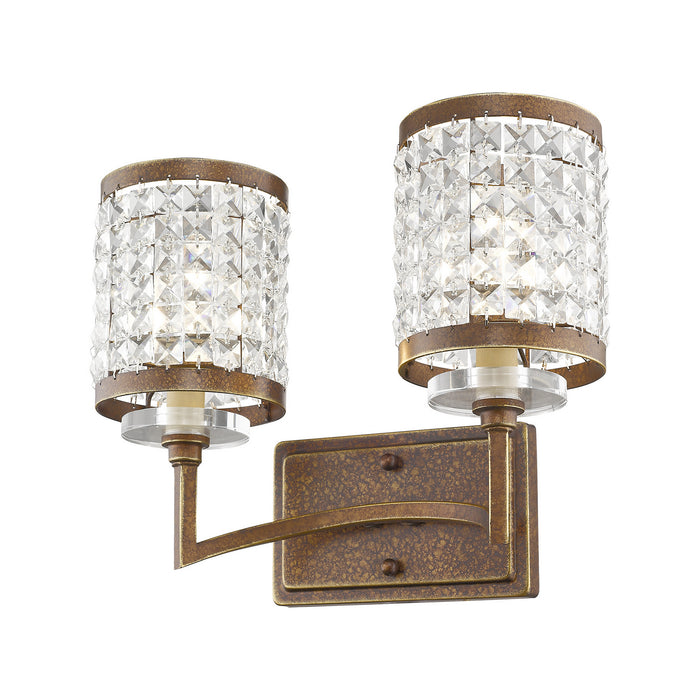 Livex Lighting 50562-64 Two Light Bath Vanity, Hand Applied Palacial Bronze