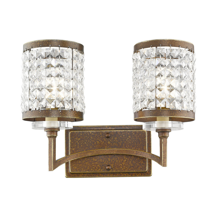 Livex Lighting 50562-64 Two Light Bath Vanity, Hand Applied Palacial Bronze