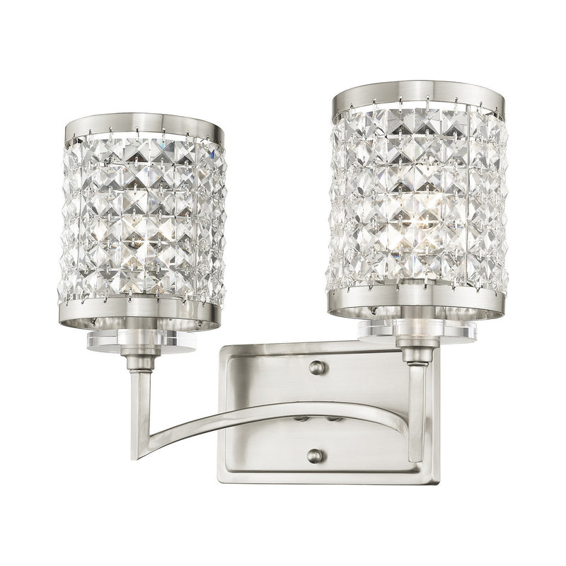 Livex Lighting 50562-91 Two Light Bath Vanity, Brushed Nickel
