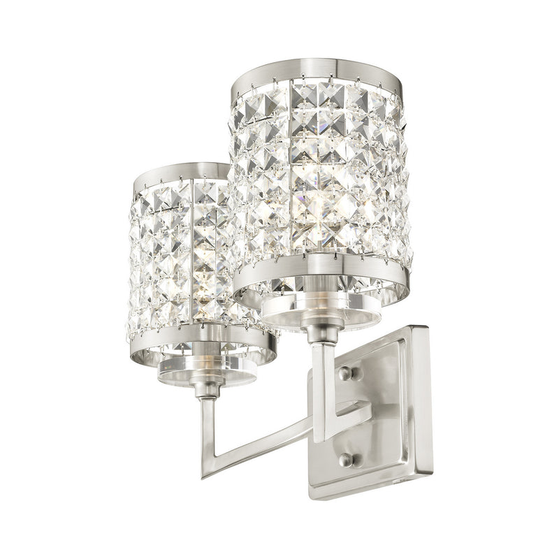 Livex Lighting 50562-91 Two Light Bath Vanity, Brushed Nickel