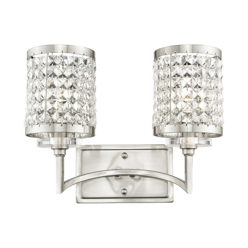 Livex Lighting 50562-91 Two Light Bath Vanity, Brushed Nickel