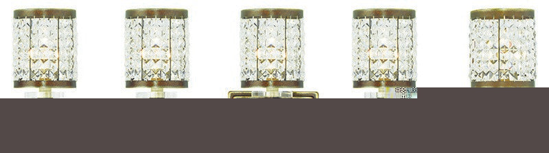 Livex Lighting 50565-64 Five Light Bath Vanity, Hand Applied Palacial Bronze