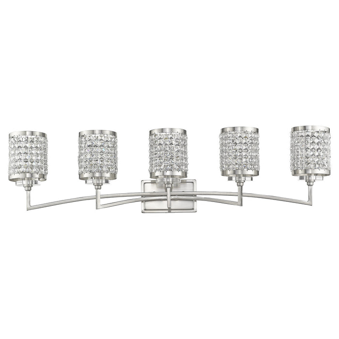Livex Lighting 50565-91 Five Light Bath Vanity, Brushed Nickel