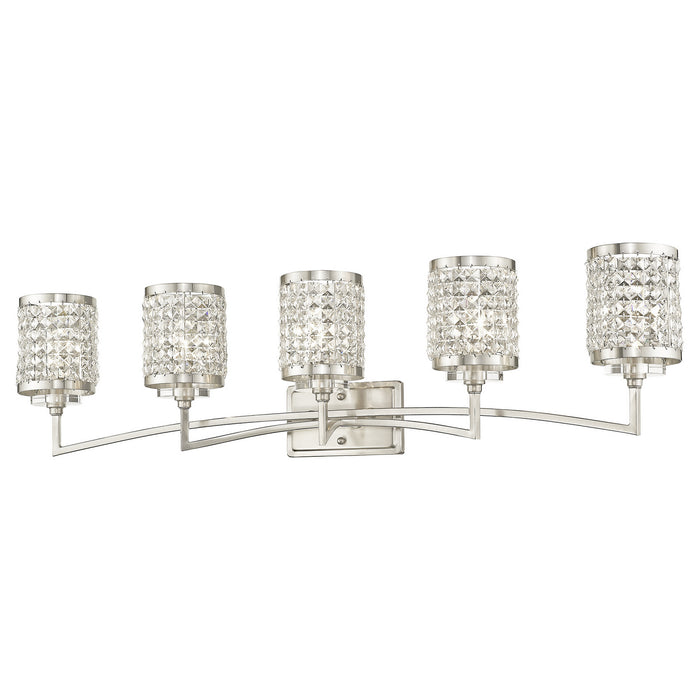 Livex Lighting 50565-91 Five Light Bath Vanity, Brushed Nickel
