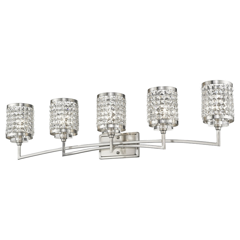 Livex Lighting 50565-91 Five Light Bath Vanity, Brushed Nickel