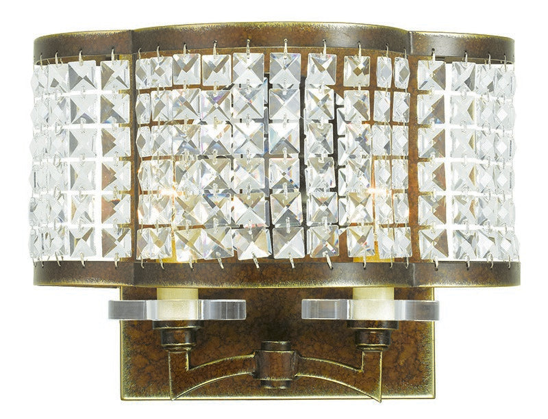 Livex Lighting 50568-64 Two Light Wall Sconce, Hand Applied Palacial Bronze
