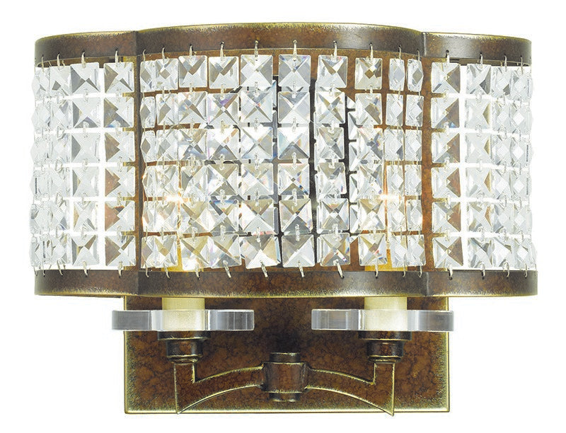 Livex Lighting 50568-64 Two Light Wall Sconce, Hand Applied Palacial Bronze