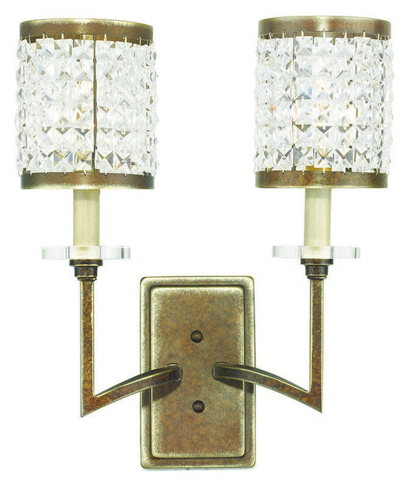 Livex Lighting 50572-64 Two Light Wall Sconce, Hand Applied Palacial Bronze