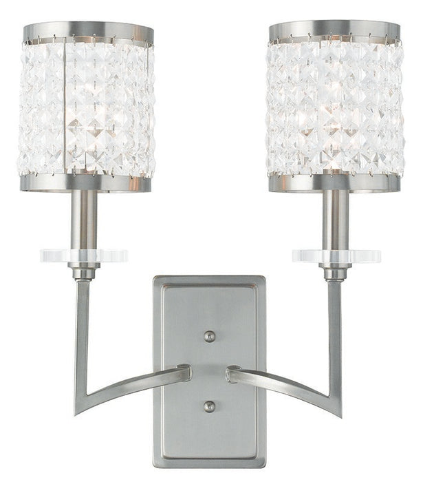 Livex Lighting 50572-91 Two Light Wall Sconce, Brushed Nickel