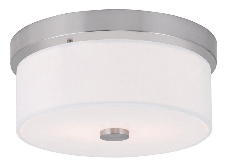 Livex Lighting 50862-91 Two Light Ceiling Mount, Brushed Nickel
