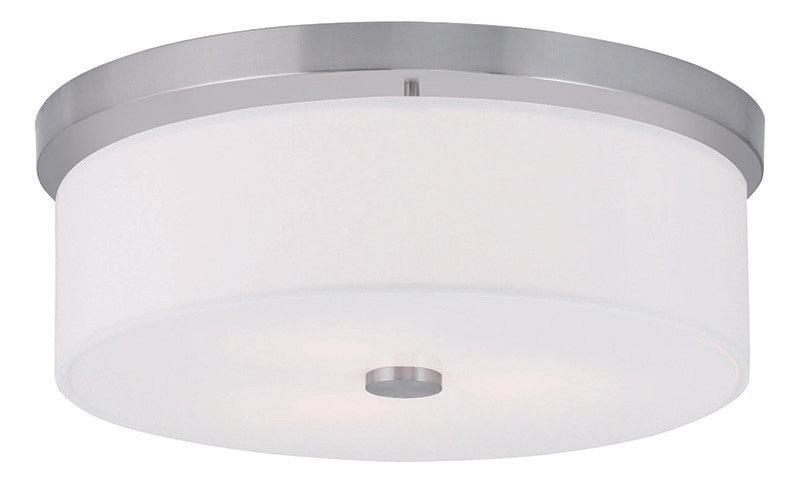 Livex Lighting 50864-91 Three Light Ceiling Mount, Brushed Nickel
