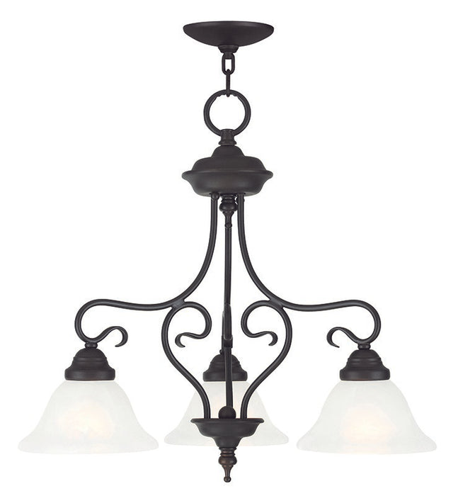 Livex Lighting 6133-07 Three Light Chandelier/Ceiling Mount, Bronze
