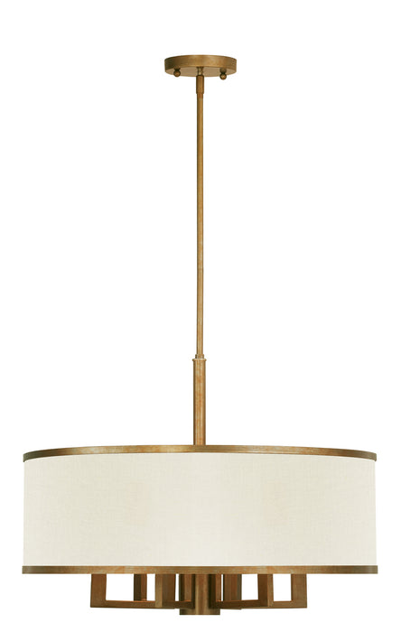 Livex Lighting 62614-48 Seven Light Chandelier, Hand Applied Antique Gold Leaf