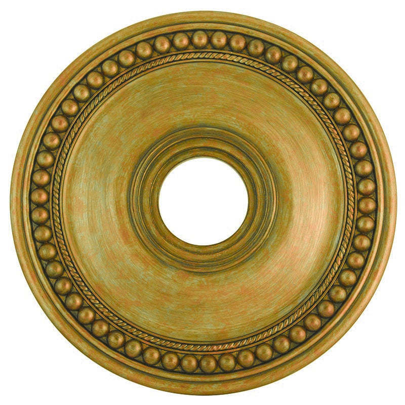 Livex Lighting 82074-48 Ceiling Medallion, Hand Painted Antique Gold Leaf