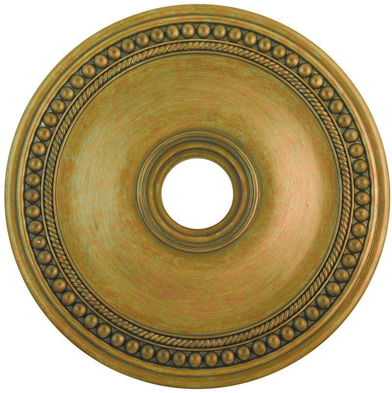 Livex Lighting 82075-48 Ceiling Medallion, Hand Painted Antique Gold Leaf