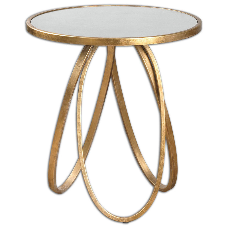 Uttermost 24410 Accent Table, Gold Leaf