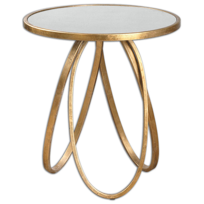 Uttermost 24410 Accent Table, Gold Leaf