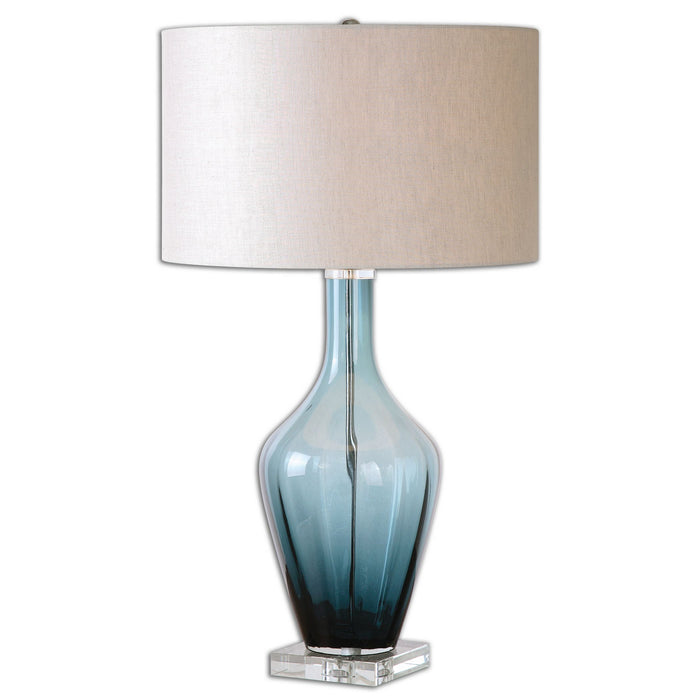 Uttermost 26191-1 One Light Table Lamp, Dark Azure Blue