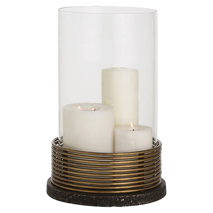 Arteriors 2097 Hurricane, Antique Brass/Distressed Black Iron