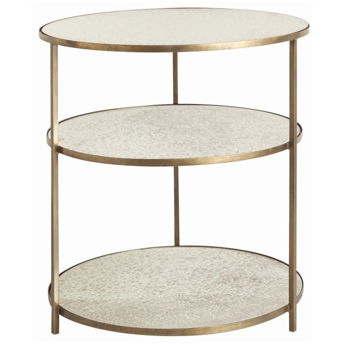 Arteriors 6553 Side Table, Antique Brass