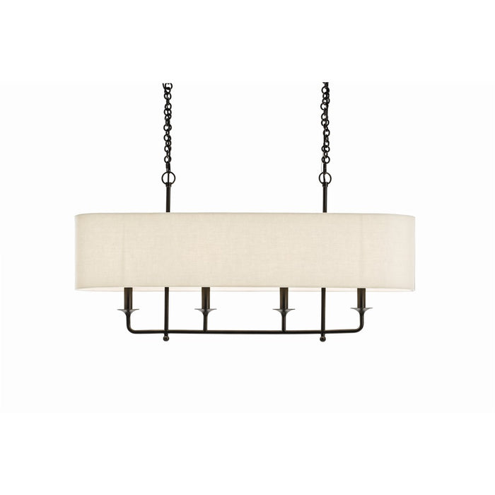 Arteriors 89417 Four Light Chandelier, Bronze