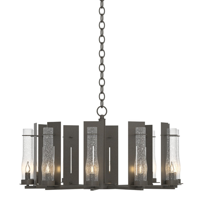 Hubbardton Forge 103290-SKT-07-II0184 Ten Light Chandelier, Dark Smoke