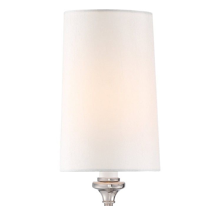 Crystorama 2242-PN Two Light Wall Sconce, Polished Nickel