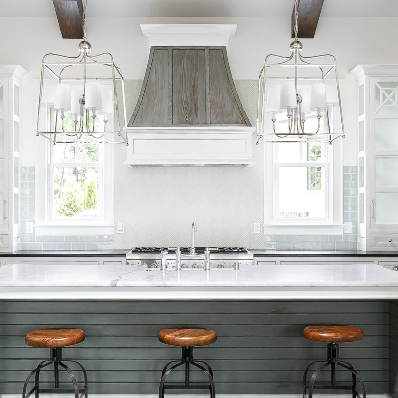 Crystorama 2244-PN Four Light Chandelier, Polished Nickel