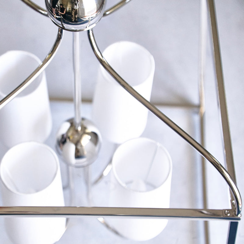 Crystorama 2244-PN Four Light Chandelier, Polished Nickel