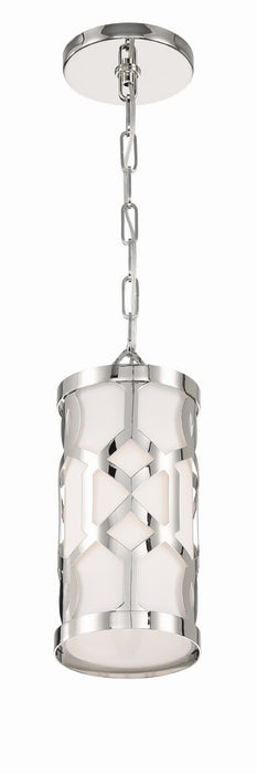 Crystorama 2260-PN One Light Pendant, Polished Nickel