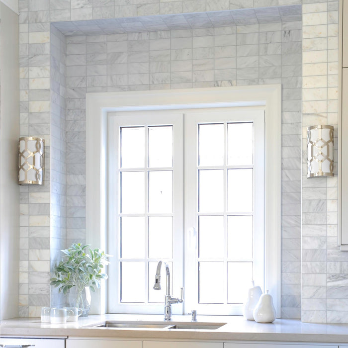 Crystorama 2262-PN One Light Wall Sconce, Polished Nickel
