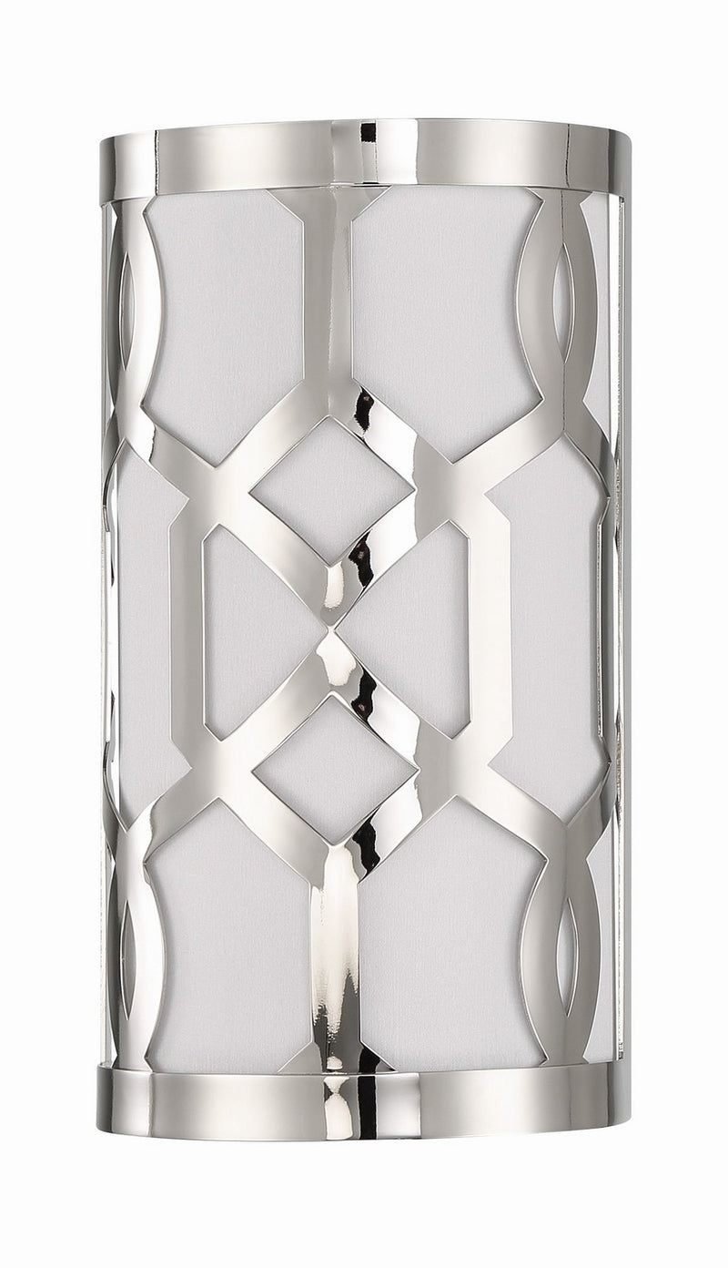 Crystorama 2262-PN One Light Wall Sconce, Polished Nickel