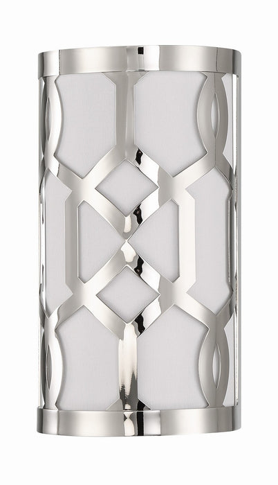 Crystorama 2262-PN One Light Wall Sconce, Polished Nickel